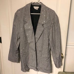 Loretto White & Black Houndstooth Sport Coat